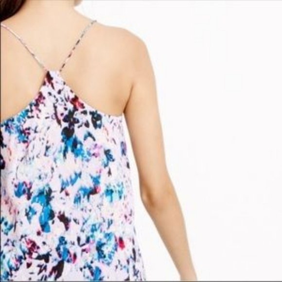 J. Crew Carrie Silk Cami in Watercolor 8 - Picture 3 of 7